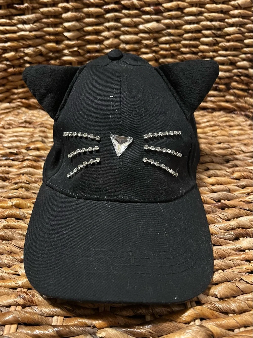 UNBRANDED Cat Ears Bling Snapback Cap